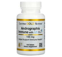 California Gold Nutrition, добавка для укрепления иммунитета на основе андрографиса с экстрактом AP-Bio, 100 мг, 120 таблеток