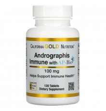 California Gold Nutrition, добавка для укрепления иммунитета на основе андрографиса с экстрактом AP-Bio, 100 мг, 120 таблеток