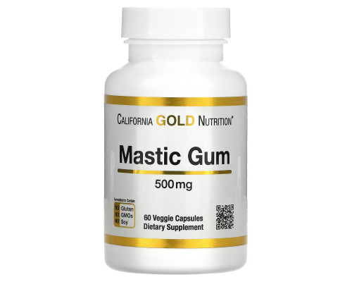 California Gold Nutrition, Mastic Gum, 500 mg Per Serving, 60 Veggie Capsules California Gold Nutrition, Mastic Gum, 500 mg Per Serving, 60 Veggie Capsules