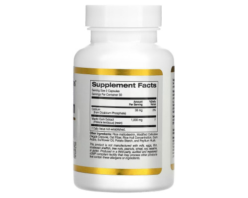 California Gold Nutrition, Mastic Gum, 500 mg Per Serving, 60 Veggie Capsules California Gold Nutrition, Mastic Gum, 500 mg Per Serving, 60 Veggie Capsules