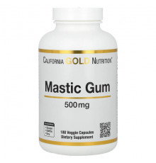 Для пищеварительной системы California Gold Nutrition, мастиковая смола, 500 мг, 180 вегетарианских капсул