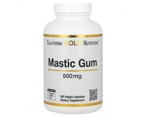 Для пищеварительной системы California Gold Nutrition, мастиковая смола, 500 мг, 180 вегетарианских капсул Для пищеварительной системы California Gold Nutrition, мастиковая смола, 500 мг, 180 вегетарианских капсул