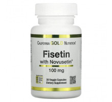 Улучшение памяти и работы мозга California Gold Nutrition, Fisetin with Novusetin, физетин, 100 мг, 30 растительных капсул