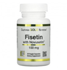 Улучшение памяти и работы мозга California Gold Nutrition, Fisetin with Novusetin, физетин, 100 мг, 30 растительных капсул