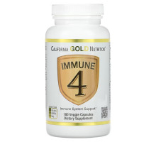 California Gold Nutrition, Immune 4, средство для укрепления иммунитета, 180 растительных капсул