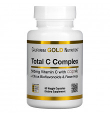 California Gold Nutrition, Total C Complex, 500 mg, 60 Veggie Capsules