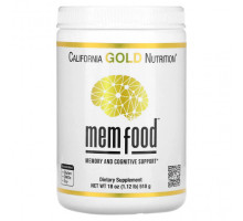 Антиоксиданты California Gold Nutrition, MEM Food, для поддержки памяти и когнитивных функций, 510 г (1,12 фунта)