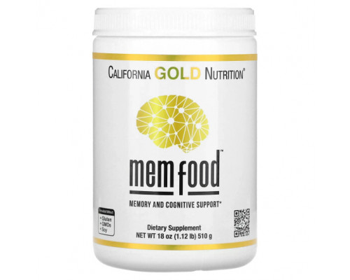 Антиоксиданты California Gold Nutrition, MEM Food, для поддержки памяти и когнитивных функций, 510 г (1,12 фунта) Антиоксиданты California Gold Nutrition, MEM Food, для поддержки памяти и когнитивных функций, 510 г (1,12 фунта)