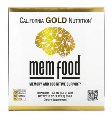 Антиоксиданты California Gold Nutrition, MEM Food, для поддержки памяти и когнитивных функций, 60 пакетиков по 8,5 г (0,3 унции)
