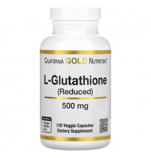 California Gold Nutrition, L-глутатион, восстановленный, 500 мг, 120 растительных капсул