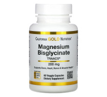 California Gold Nutrition, Magnesium Bisglycinate, Albion TRAACS®, 100 mg, 60 Veggie Capsules