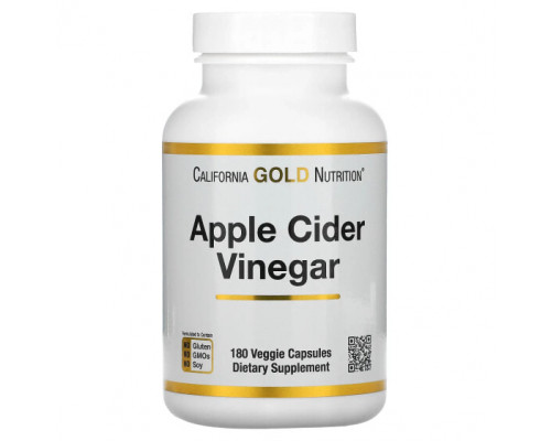 Для похудения и контроля веса California Gold Nutrition, яблочный уксус, 180 растительных капсул Для похудения и контроля веса California Gold Nutrition, яблочный уксус, 180 растительных капсул