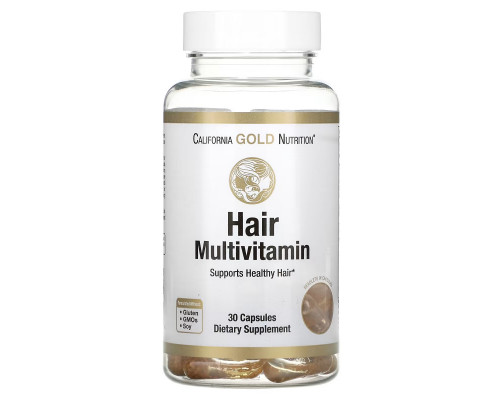 California Gold Nutrition, Hair Multivitamin, 30 Gelatin Capsules California Gold Nutrition, Hair Multivitamin, 30 Gelatin Capsules