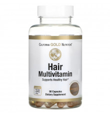 California Gold Nutrition, Hair Multivitamin, 90 Gelatin Capsules