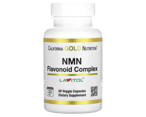 California Gold Nutrition, NMN, комплекс с флавоноидами, 60 растительных капсул California Gold Nutrition, NMN, комплекс с флавоноидами, 60 растительных капсул