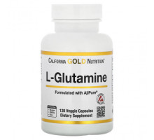 Аминокислоты California Gold Nutrition, L-глютамин, AjiPure, 120 растительных капсул