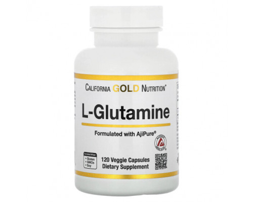 Аминокислоты California Gold Nutrition, L-глютамин, AjiPure, 120 растительных капсул Аминокислоты California Gold Nutrition, L-глютамин, AjiPure, 120 растительных капсул