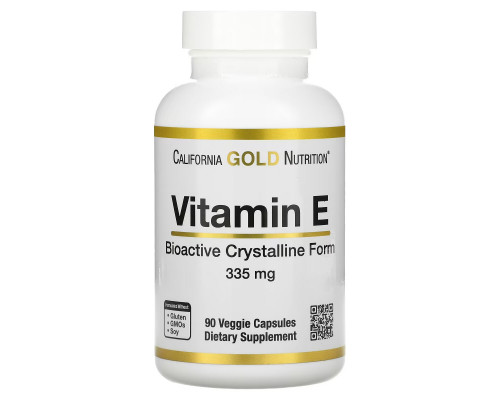 California Gold Nutrition, Bioactive Vitamin E, 335 mg (500 IU), 90 Veggie Capsules California Gold Nutrition, Bioactive Vitamin E, 335 mg (500 IU), 90 Veggie Capsules