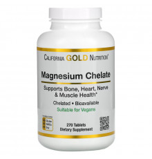 California Gold Nutrition, Magnesium Chelate, 270 Tablets
