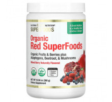 Фрукты и ягоды California Gold Nutrition, SUPERFOODS, органические красные суперфуды, ягодное ассорти, 300 г (10,58 унции)