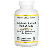 California Gold Nutrition, Multivitamin and Mineral, Two-A-Day, 180 Veggie Capsules