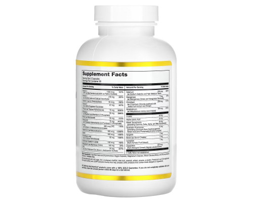 California Gold Nutrition, Multivitamin and Mineral, Two-A-Day, 180 Veggie Capsules California Gold Nutrition, Multivitamin and Mineral, Two-A-Day, 180 Veggie Capsules