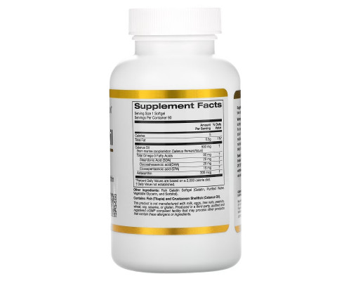 California Gold Nutrition, Calanus Oil, 500 mg, 90 Fish Gelatin Softgels California Gold Nutrition, Calanus Oil, 500 mg, 90 Fish Gelatin Softgels