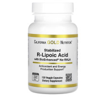 California Gold Nutrition, Stabilized R-Lipoic Acid, 120 Veggie Capsules