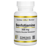 California Gold Nutrition, Benfotiamine, 300 mg, 90 Veggie Capsules