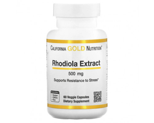 Растительные экстракты и настойки California Gold Nutrition, экстракт родиолы, 500 мг, 60 вегетарианских капсул Растительные экстракты и настойки California Gold Nutrition, экстракт родиолы, 500 мг, 60 вегетарианских капсул
