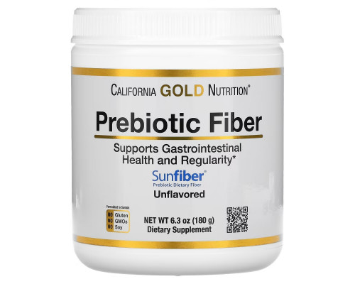 California Gold Nutrition, Prebiotic Fiber, 6.3 oz (180 g) California Gold Nutrition, Prebiotic Fiber, 6.3 oz (180 g)