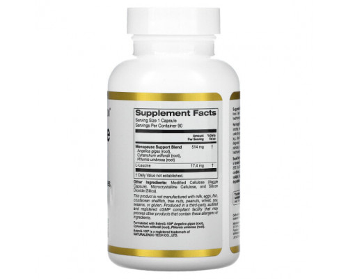 Женское здоровье California Gold Nutrition, добавка для поддержки в период менопаузы, 90 растительных капсул Женское здоровье California Gold Nutrition, добавка для поддержки в период менопаузы, 90 растительных капсул