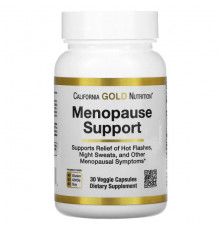 Женское здоровье California Gold Nutrition, добавка для поддержки в период менопаузы, 30 растительных капсул