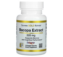 California Gold Nutrition, Bacopa Extract, 320 mg, 30 Veggie Capsules