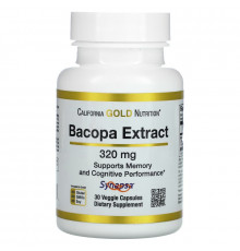 California Gold Nutrition, Bacopa Extract, 320 mg, 30 Veggie Capsules