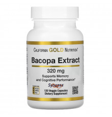 California Gold Nutrition, Bacopa Extract, 320 mg, 120 Veggie Capsules
