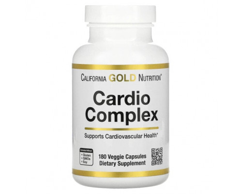 Растительные экстракты и настойки California Gold Nutrition, комплекс для здоровья сердца, 180 вегетарианских капсул Растительные экстракты и настойки California Gold Nutrition, комплекс для здоровья сердца, 180 вегетарианских капсул