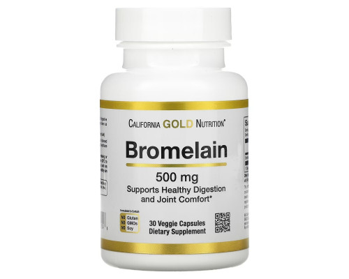 California Gold Nutrition, Bromelain, 500 mg, 30 Veggie Capsules California Gold Nutrition, Bromelain, 500 mg, 30 Veggie Capsules