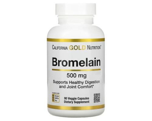 California Gold Nutrition, Bromelain, 500 mg, 90 Veggie Capsules California Gold Nutrition, Bromelain, 500 mg, 90 Veggie Capsules