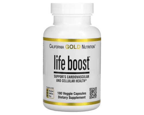 California Gold Nutrition, Life Boost, 180 Veggie Capsules California Gold Nutrition, Life Boost, 180 Veggie Capsules