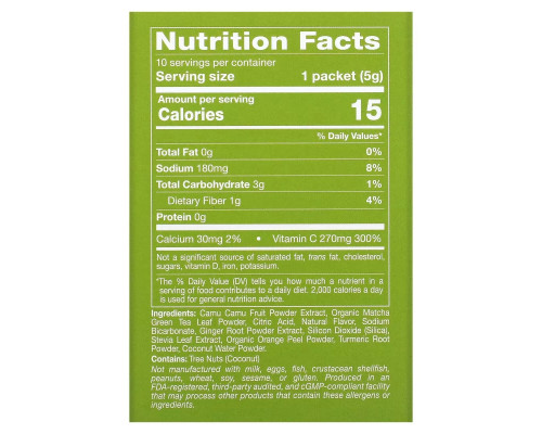 California Gold Nutrition, MATCHA ROAD, Matcha + Vitamin C - Citrus Ginger, 10 Count California Gold Nutrition, MATCHA ROAD, Matcha + Vitamin C - Citrus Ginger, 10 Count