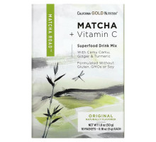 California Gold Nutrition, MATCHA ROAD, Matcha + Vitamin C - Original, 10 Count