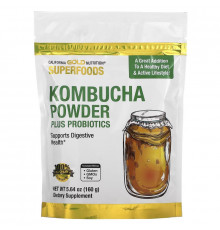 California Gold Nutrition, SUPERFOODS - Kombucha Powder Plus Probiotics, 5.64 oz (160 g)