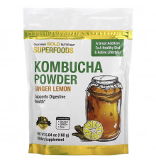 California Gold Nutrition, SUPERFOODS - порошок чайного гриба, имбирь и лимон, 160 г (5,64 унции)