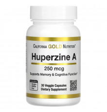 California Gold Nutrition, Huperzine A, 250 mcg, 30 Veggie Capsules