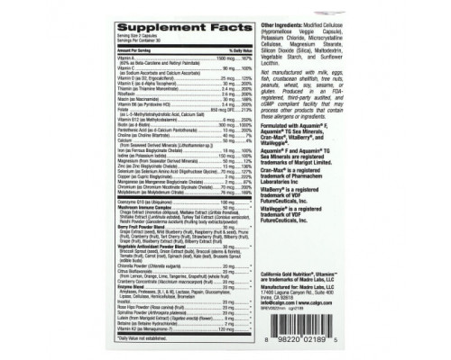 Витаминно-минеральные комплексы Ultamins Women's Multivitamin with CoQ10, Mushrooms, Enzymes, Veggies & Berries, 60 Veggie Capsules Витаминно-минеральные комплексы Ultamins Women's Multivitamin with CoQ10, Mushrooms, Enzymes, Veggies & Berries, 60 Veggie Capsules