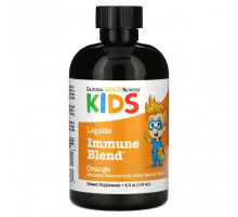 Детское здоровье California Gold Nutrition, жидкая смесь для укрепления иммунитета для детей, без спирта, апельсиновый вкус, 118 мл (4 жидк. унции)