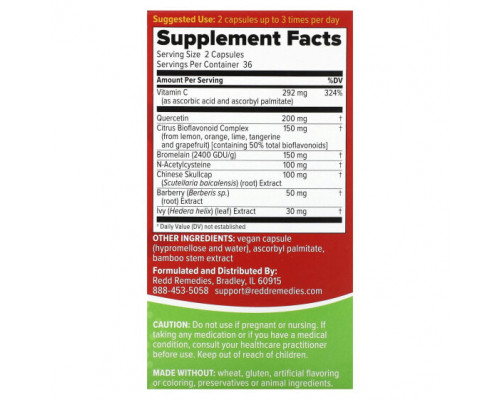 От аллергии Adult Sinus Support, 72 Vegan Capsules От аллергии Adult Sinus Support, 72 Vegan Capsules