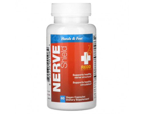Витамины группы B Redd Remedies, Nerve Shield, для рук и ступней, 60 веганских капсул Витамины группы B Redd Remedies, Nerve Shield, для рук и ступней, 60 веганских капсул