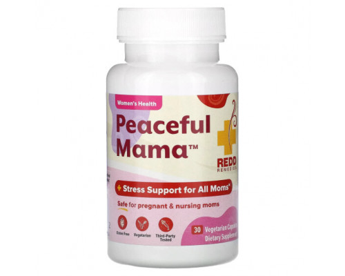 Женское здоровье Redd Remedies, Peaceful Mama, 30 вегетарианских капсул Женское здоровье Redd Remedies, Peaceful Mama, 30 вегетарианских капсул